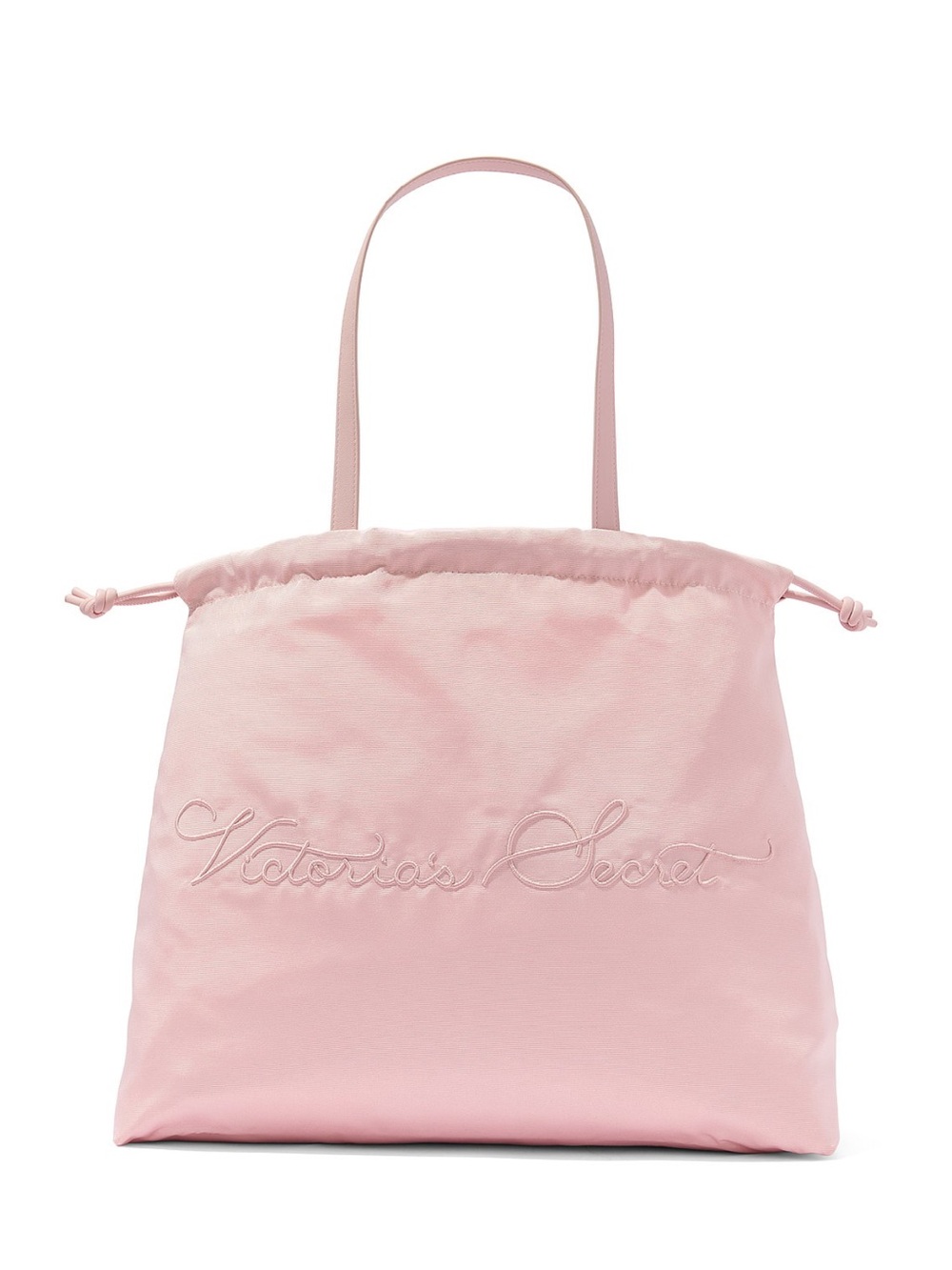 Victoria's Secret Light Pink Satin Drawstring Tote